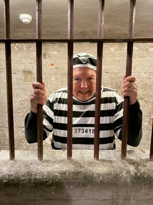 Councillor Wood behind bars