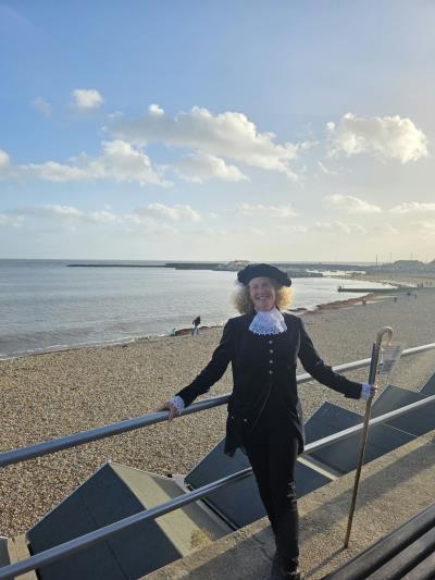 The High Sheriff of Dorset, Dr Helena Conibear, in Lyme Regis