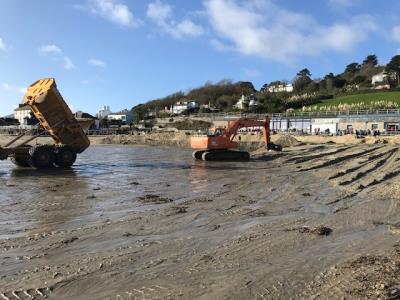 Access to sand beach affected as dredging works take place