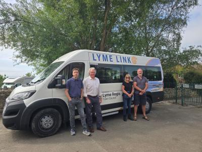 Bus volunteers with the Lyme Link minibus