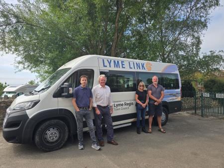 Bus volunteers with the Lyme Link minibus
