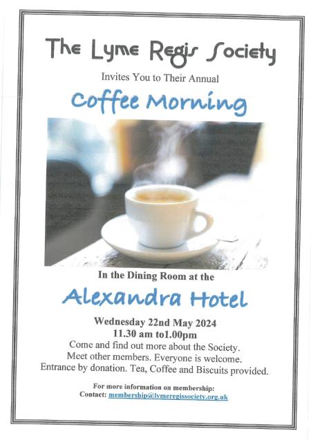 Lyme Regis society annual coffee morning 