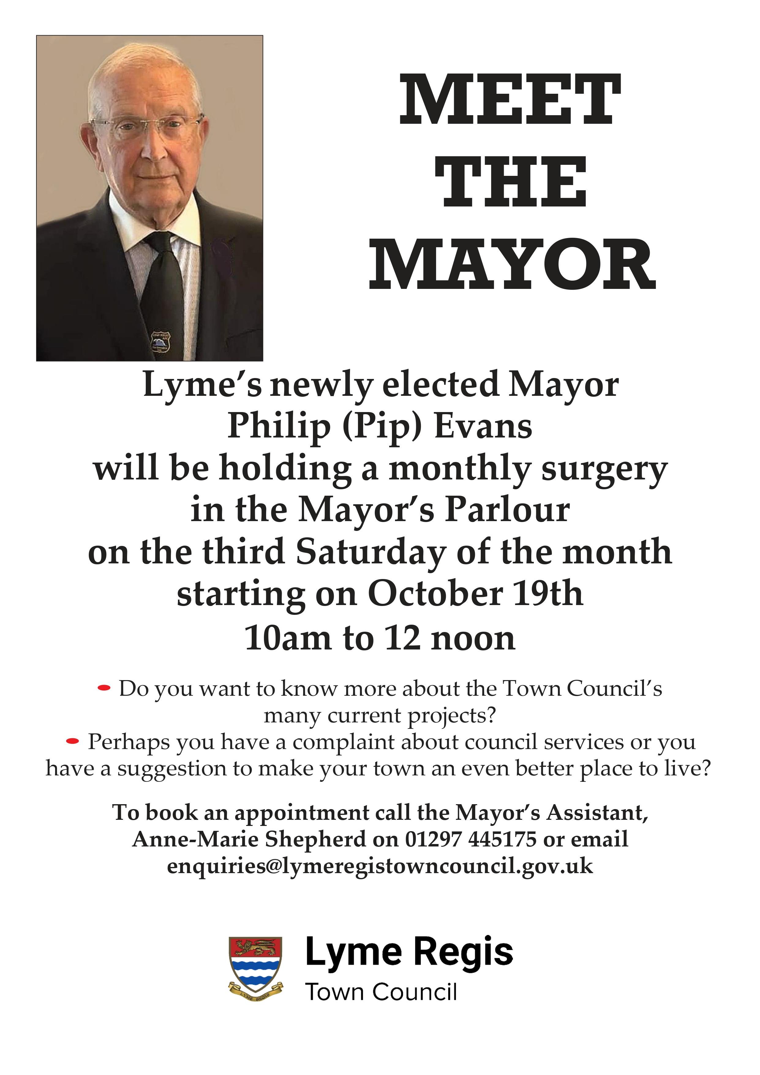 Saturday Surgery with the Mayor of Lyme Regis | Lyme Regis Town Council
