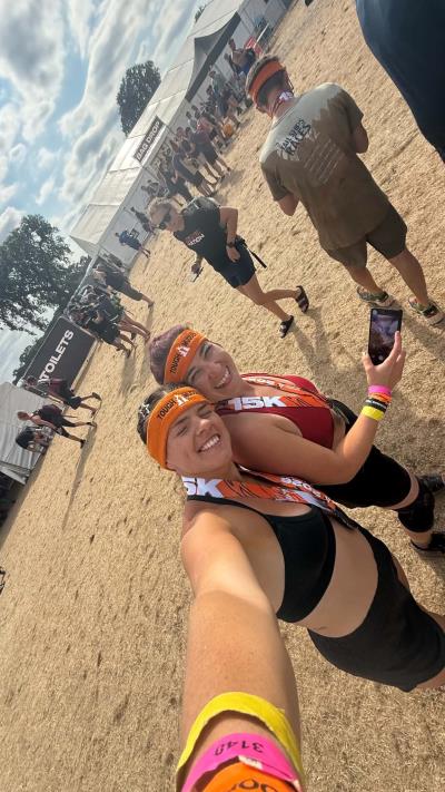 Cara and Hannah at the South West Tough Mudder event in August