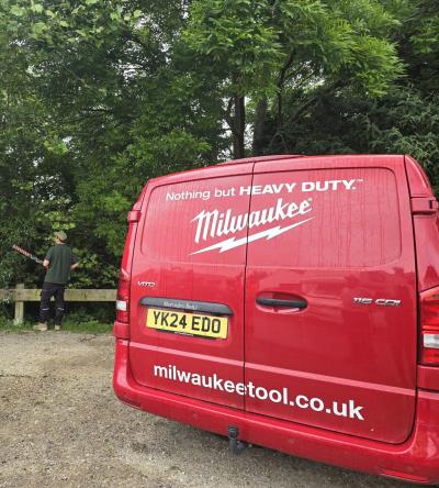 Taking a greener step: The team trials battery-powered landscaping equipment