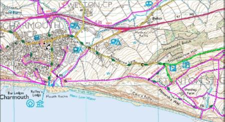 TEMPORARY CLOSURE public footpath 8, Charmouth