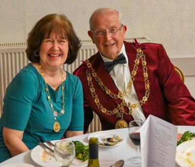 mayor Cllr Philip Evans and mayoress Jackie Evans at Civic Night