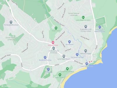 an image of a town map showing the roads that will be closed