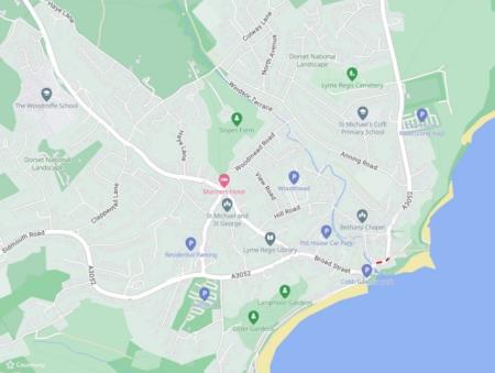 an image of a town map showing the roads that will be closed