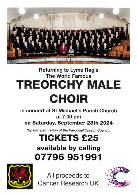 Treorchy Male Choir return to Lyme Regis