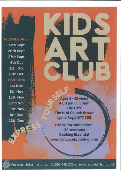 Kids Art Club. September - December 23
