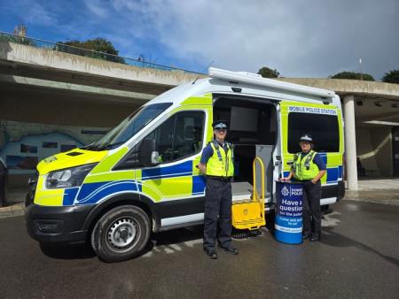 Mobile Police Station at Lyme Regis on Thursday 11 December