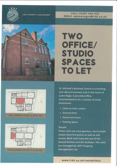 Two Office / Studio Spaces to let. 