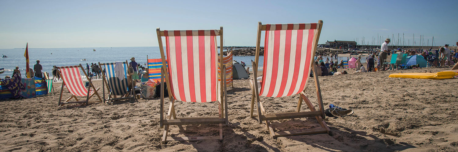 Deckchairs on the beach