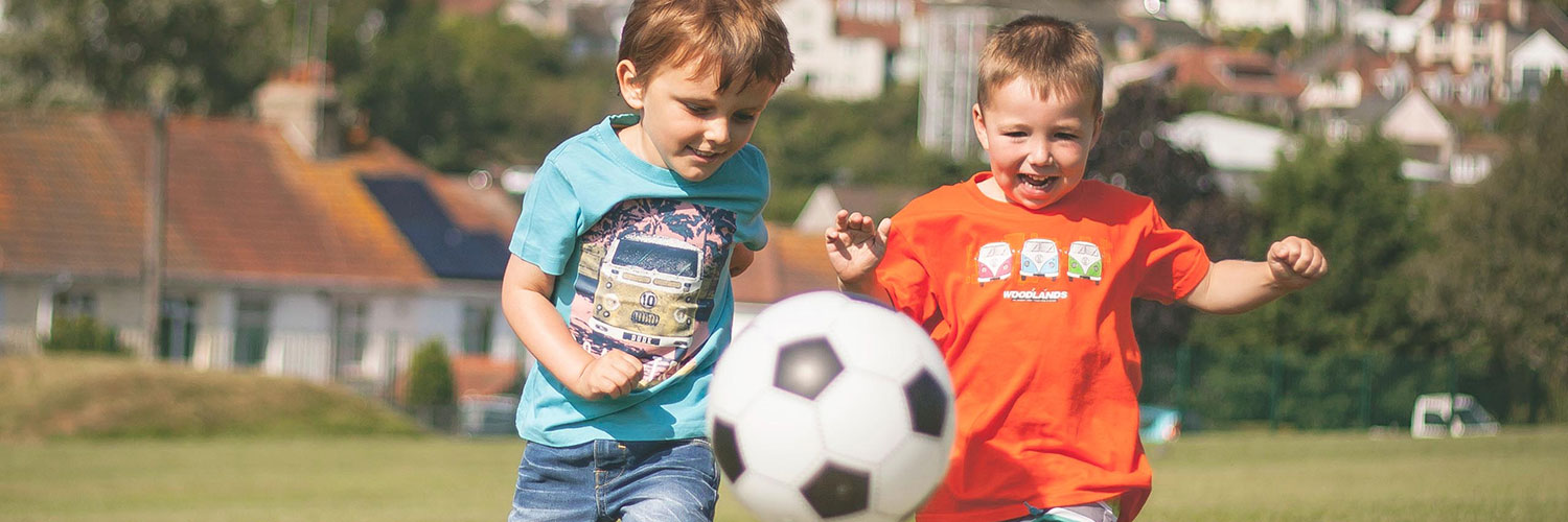 kids playing football