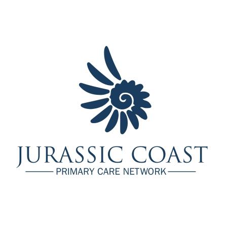 Contact information for Jurassic Coast Social Prescribing Team, including photo of cliffs at West Dorset Beach
